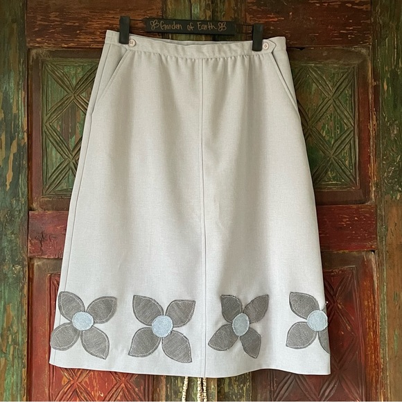 Dresses & Skirts - Vintage Upcycled blue skirt